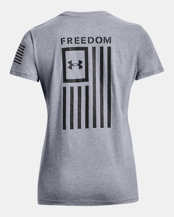 Women's UA Freedom Flag T-Shirt, Gray, pdpMainDesktop image number 5
